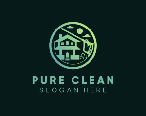 Home Pressure Washer Cleaning logo design