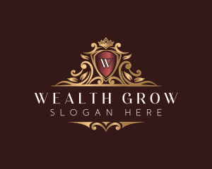 Luxury Crown Shield logo design