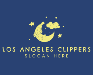 Sleepy Moon Sketch Logo