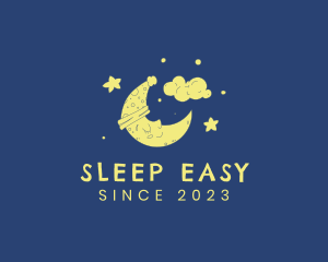 Sleepy Moon Sketch logo design