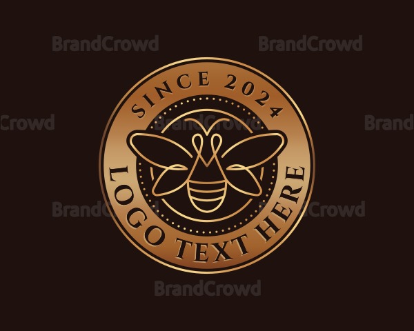 Premium Bee Apiary Logo