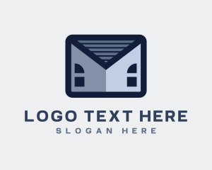 Newsletter - Mail Envelope House logo design