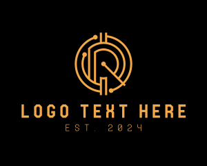 Trade - Bitcoin Finance Letter R logo design