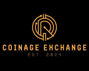 Coinage - Bitcoin Finance Letter R logo design