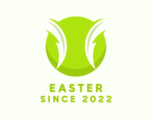 Professional Tennis Player - Electric Green Tennis Ball logo design