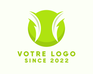 Tennis Player - Electric Green Tennis Ball logo design