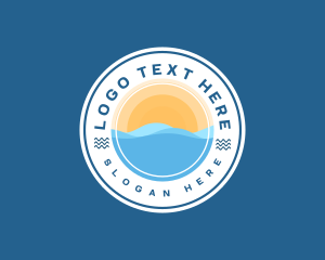 Travel - Beach Ocean Adventure logo design