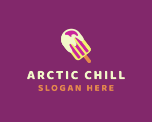 Frozen - Ice Cream Popsicle logo design