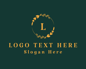 Wreath - Golden Leaf Jewelry logo design