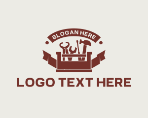 Machinery - Hipster Tool Box Banner logo design