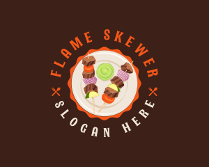 Skewer - Kebab Plate Restaurant logo design