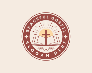 Gospel - Cross Holy Bible logo design
