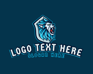 Character - Lion Beast Shield logo design