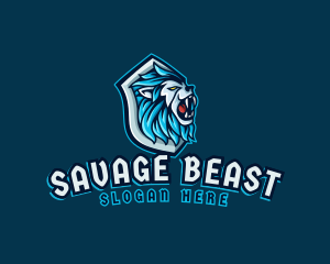 Lion Beast Shield logo design