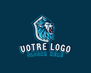 Lion Beast Shield logo design