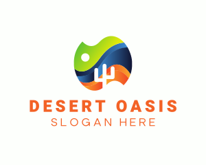 Desert Painting Palette logo design