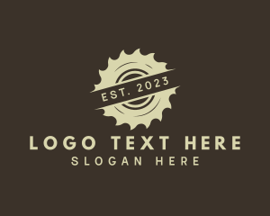 Table Saw - Circular Saw Woodworking logo design