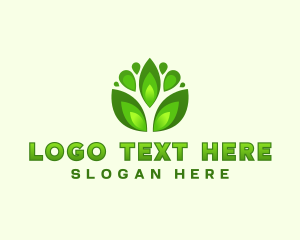 Gingko - Leaf Tree Agriculture logo design