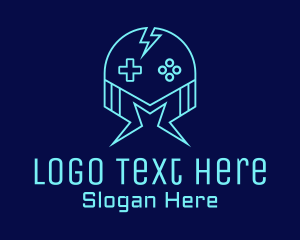 Game Developer - Thunder Gaming Helmet logo design