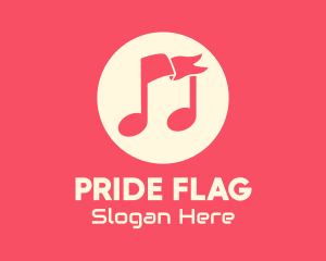 Flag - Musical Music Flag logo design