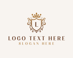 Upscale - Shield Upscale Crown logo design