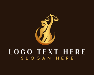 Court - Woman Legal Attorney logo design