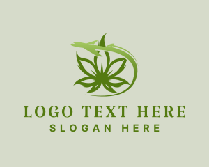 Leaf - Cannabis Marijuana Plane logo design