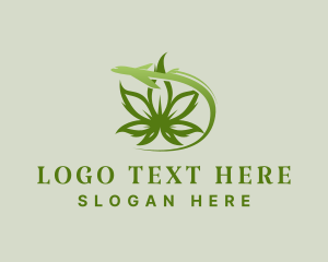 Cannabis Marijuana Plane Logo