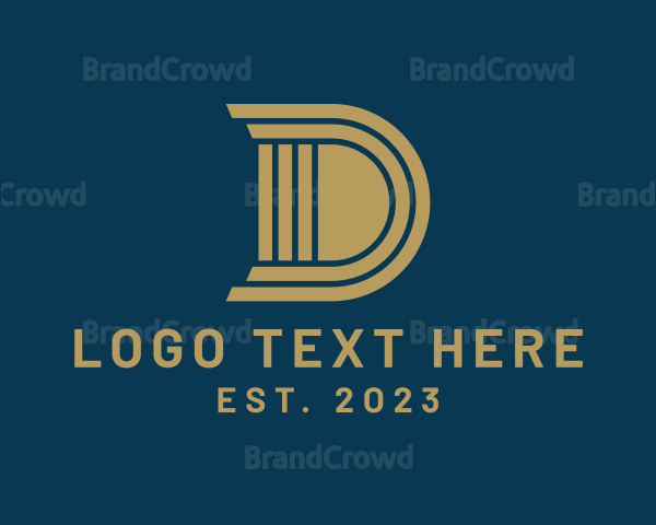 Legal Column Letter D Logo