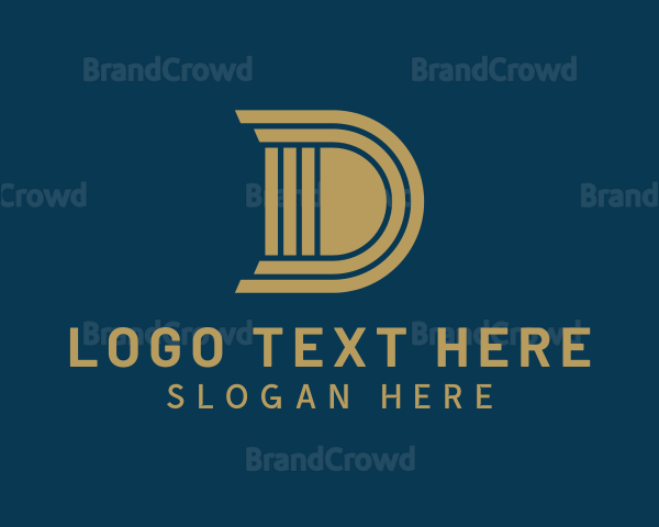 Legal Column Letter D Logo