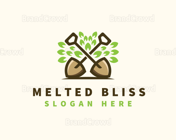 Shovel Plant Garden Logo