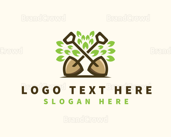 Shovel Plant Garden Logo