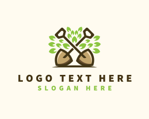 Landscape - Shovel Plant Garden logo design
