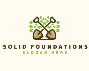 Shovel Plant Garden Logo