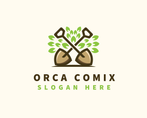 Orchardist - Shovel Plant Garden logo design