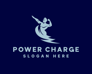 Human Thunderbolt Power logo design