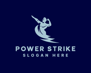 Thunderbolt - Human Thunderbolt Power logo design