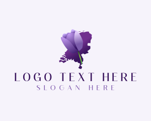 Map - Organic Netherlands Tulip logo design