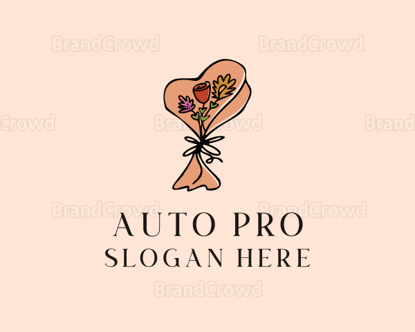 Flower Bouquet Doodle Logo