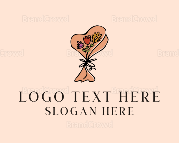 Flower Bouquet Doodle Logo