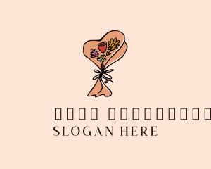 Plant - Flower Bouquet Doodle logo design