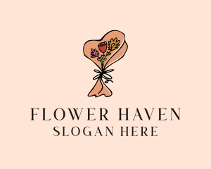 Flower Bouquet Doodle  logo design