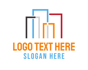 Commercial - Colorful Building Skyline logo design