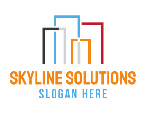 Skyline - Colorful Building Skyline logo design