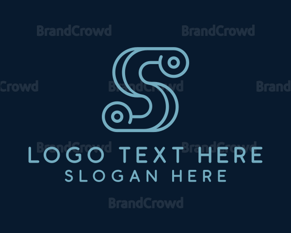 Technology Scroll Letter S Logo