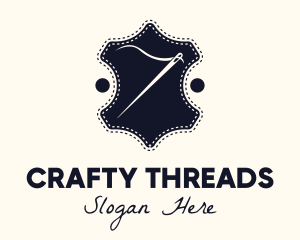 Needle Thread Sewing Badge logo design