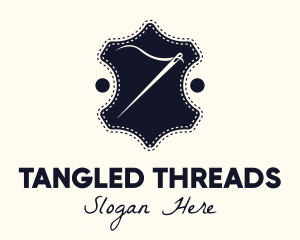 Needle Thread Sewing Badge logo design