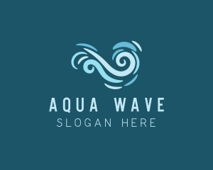 Ocean Swirl Wave logo design