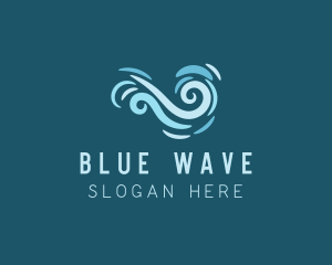 Ocean Swirl Wave logo design