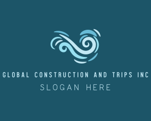 Industrial Designer - Ocean Swirl Wave logo design